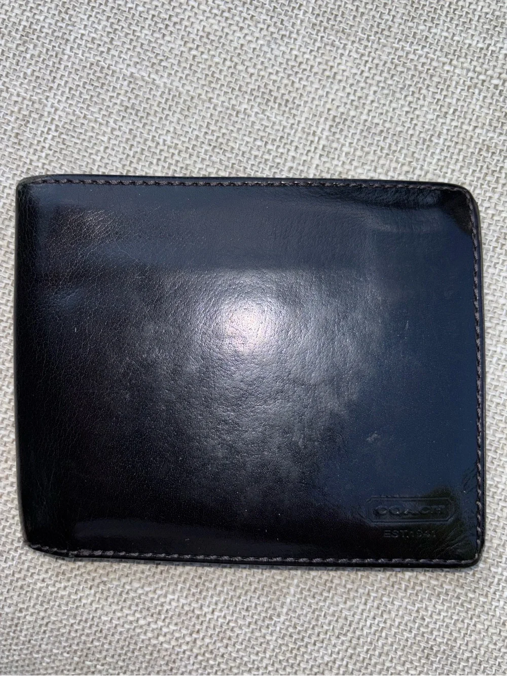 Coach black wallet leather est 1941 bifold